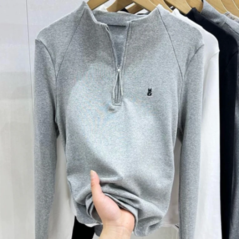「旭润服饰」2519款刺绣狐狸打底衫