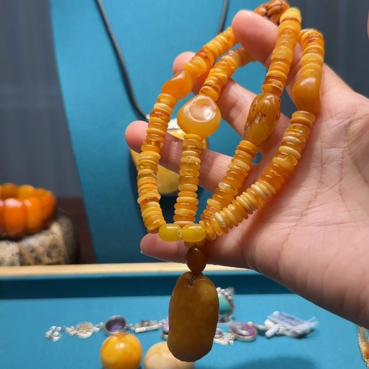 琥珀未镶嵌颈饰波兰设计款琥珀蜜蜡