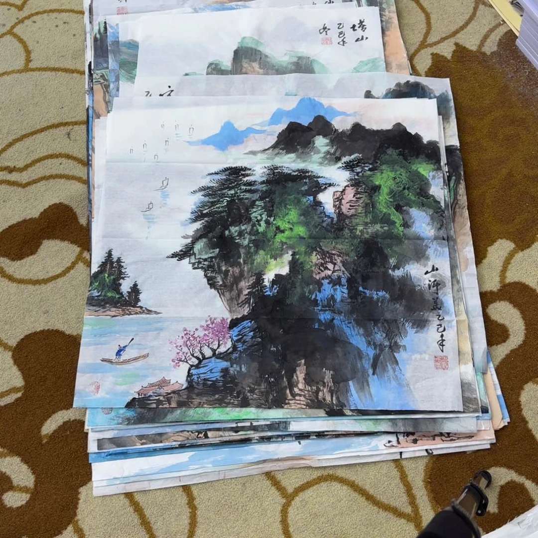 国画于新民山水作品童