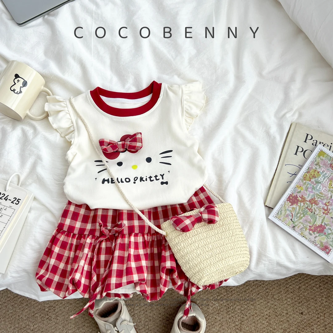 COCOBENNY女童夏装套装洋气小童宝宝短款俩件套儿童童装251599
