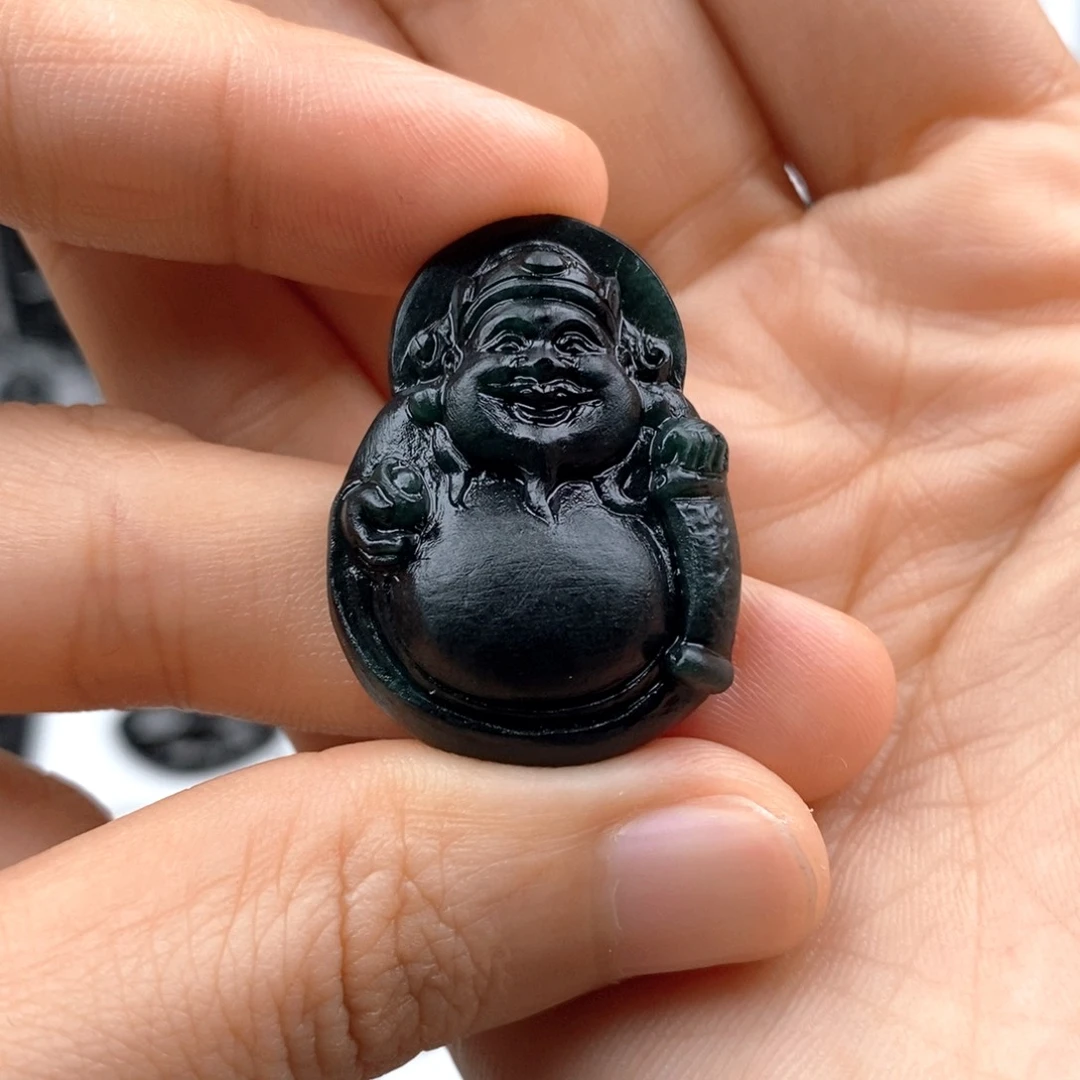 颈饰未镶嵌翡翠文财神