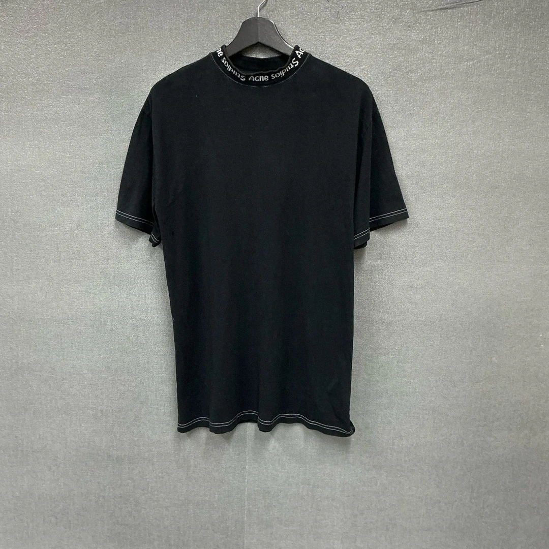 99新 Acne studio 领口字母logo短袖T恤 xs码/0381
