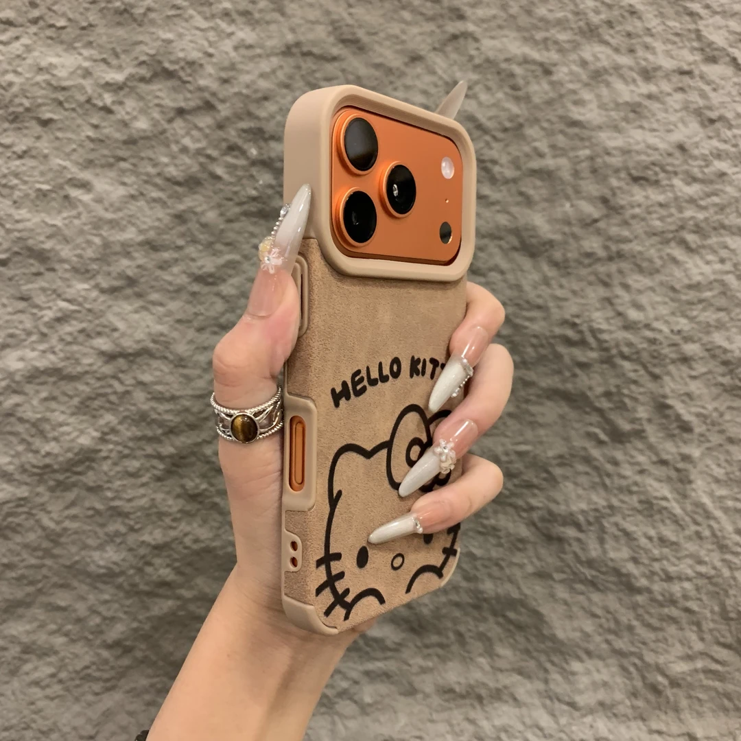 适用苹果17promax壳iphone16pro小羊皮15新款14pro小狗kitty13