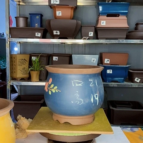 红陶宜兴紫砂花盆