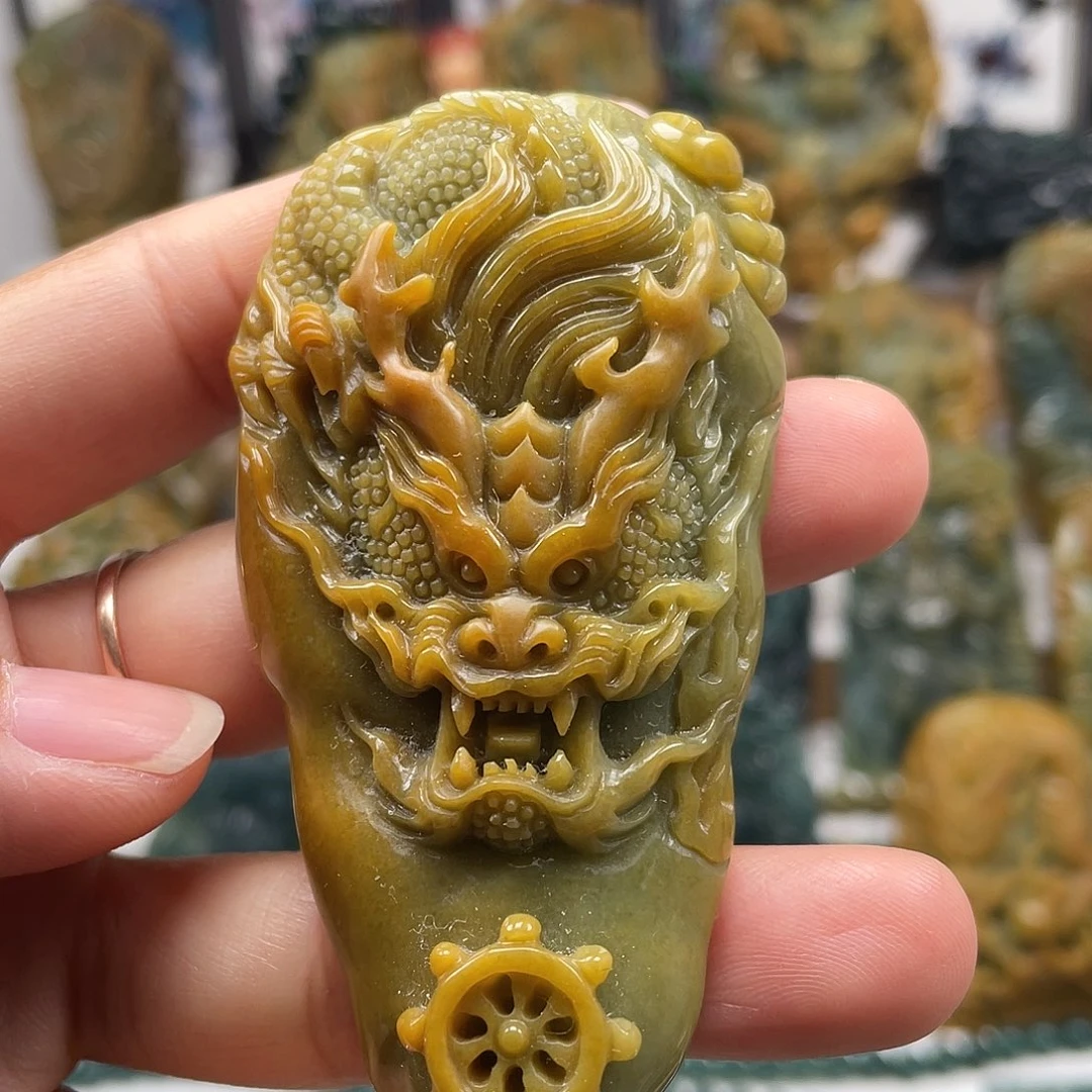 翡翠未镶嵌颈饰天然翡翠a货龙