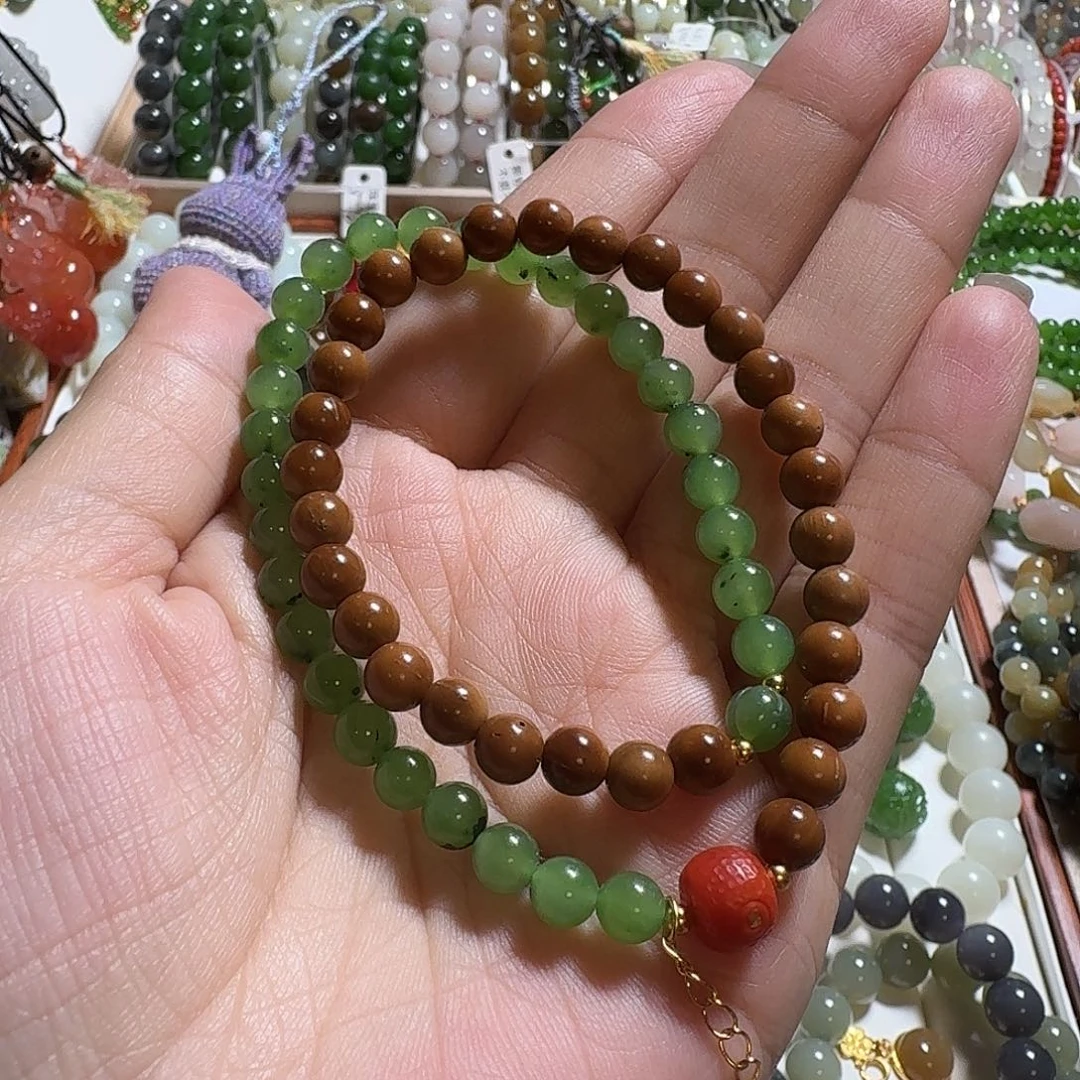 和田玉（碧玉）未镶嵌手链