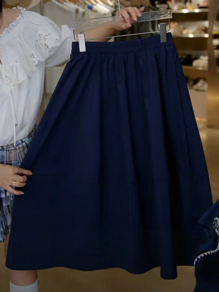 【济州岛】百搭纯色半身裙伞裙花苞裙