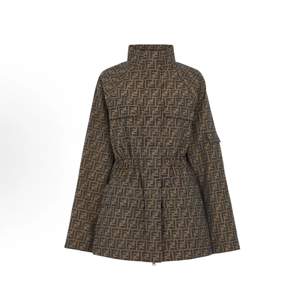 未使用 FENDI/芬迪 CZF1990/立领收腰外套/尺码36