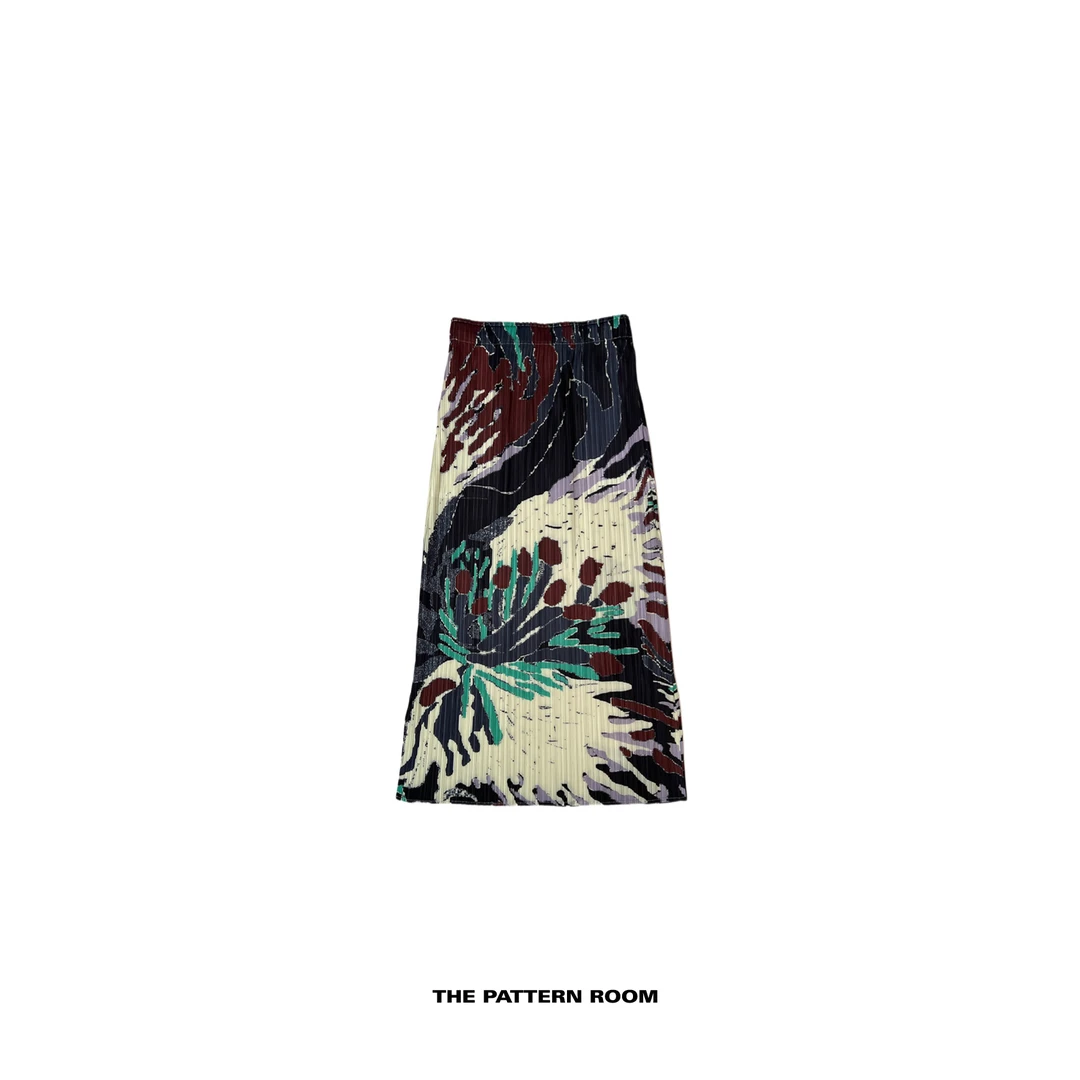 The pattern room | 新艺术系列流质花园褶皱肌理半裙