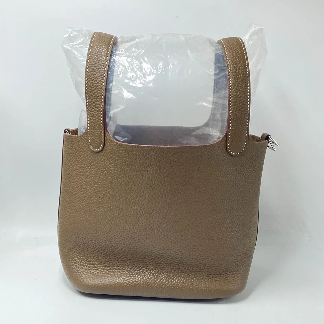 LQ-手工真皮篮子-悉尼经典款篮子-灰色18cm-0001