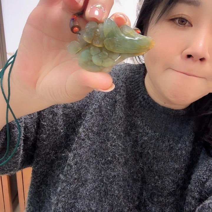 蛇纹石玉合金颈饰