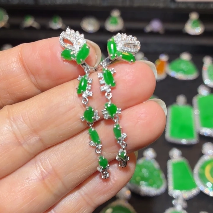 翡翠18K金镶嵌吊坠(不含链)翡翠