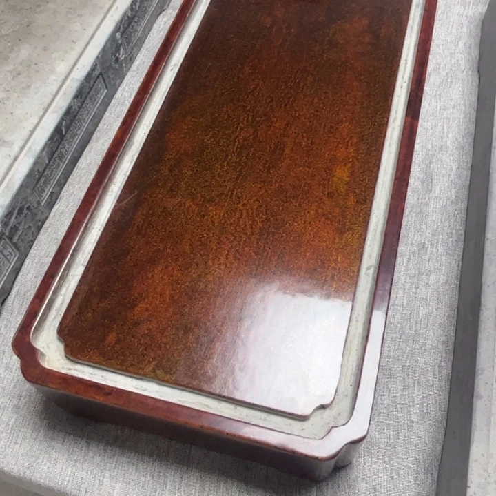 大漆金砖干泡茶盘47x20x7厘米