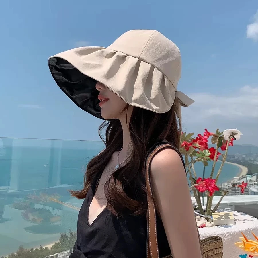 工厂直销清仓防晒帽大帽檐休闲帽子渔夫帽户外防紫外线遮阳太阳帽