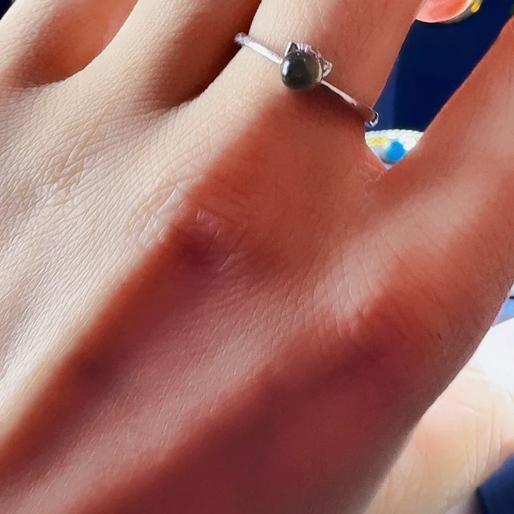 琥珀银S925镶嵌戒指墨西哥