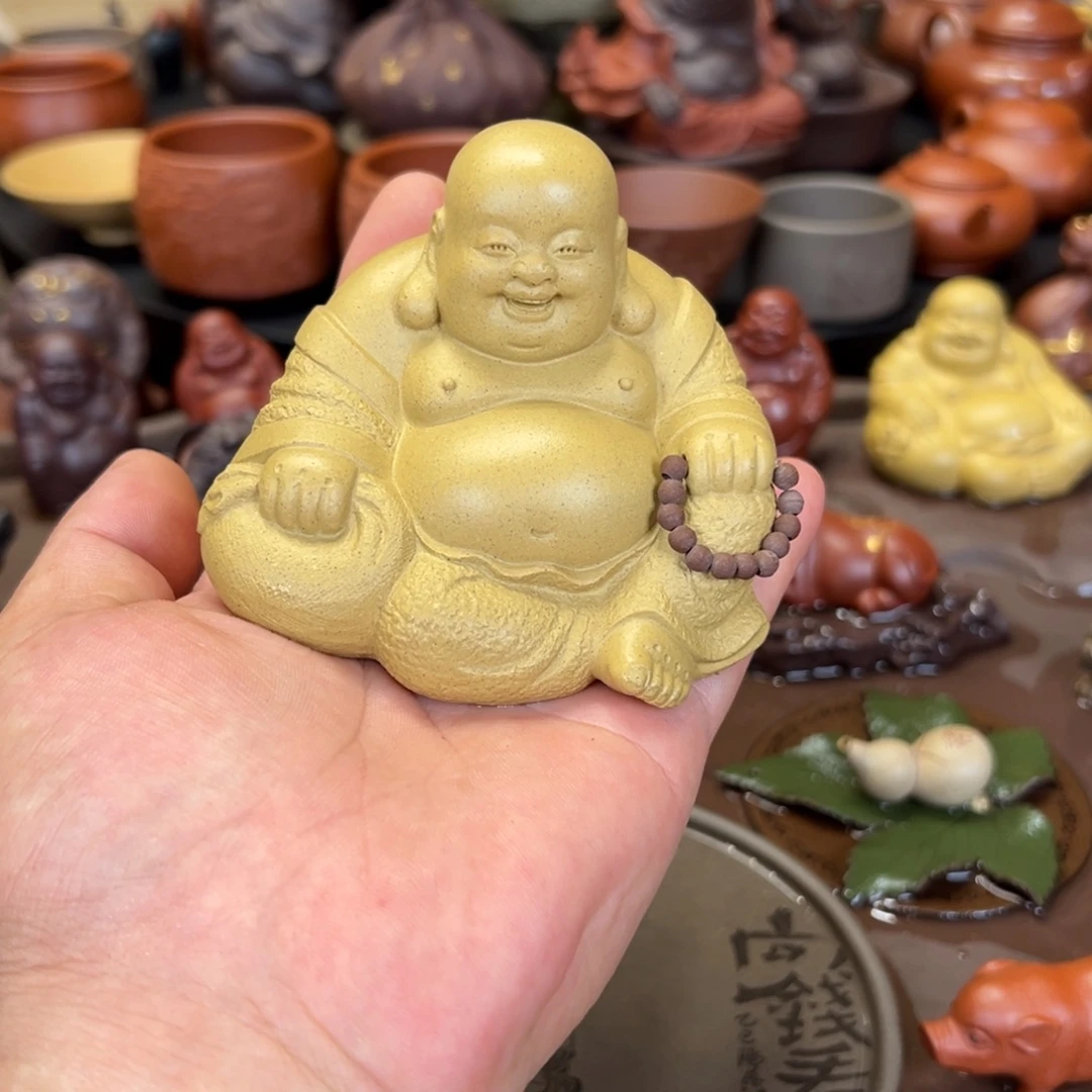 紫砂茶宠紫砂弥勒