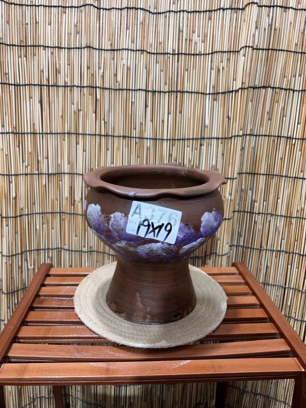 彩绘系列花盆有孔发货粗陶透气