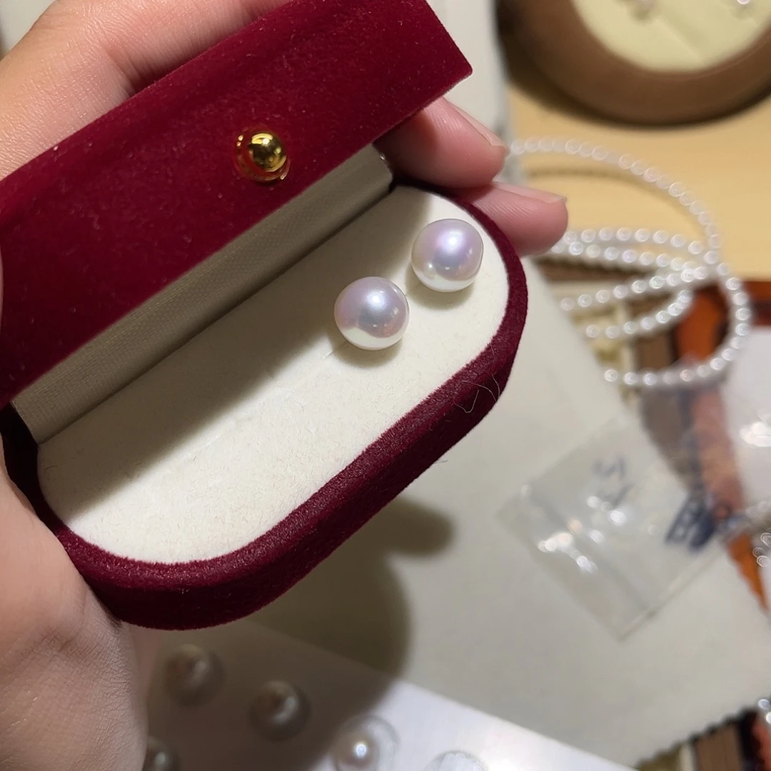 耳饰淡水珍珠银S925镶嵌