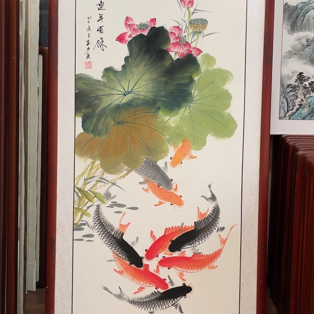 国画带框尺寸63*123厘米