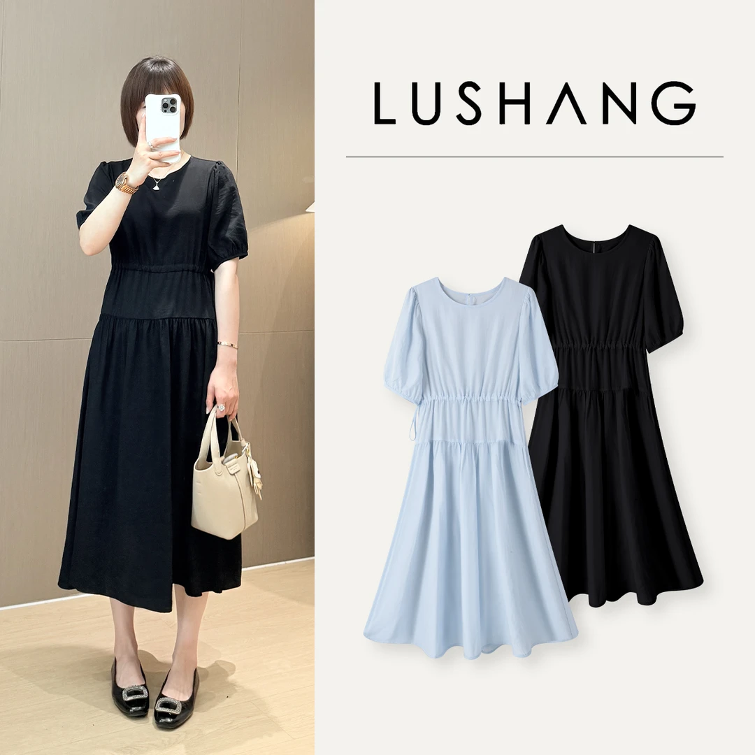【且听风吟】亲肤天丝面料，腰部抽绳可收束腰身！露赏2025夏季连衣裙