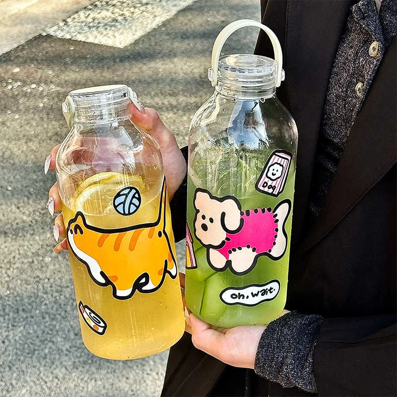 Gucgres简约随手杯高颜值ins水杯女大容量学生杯子夏透明便携杯子