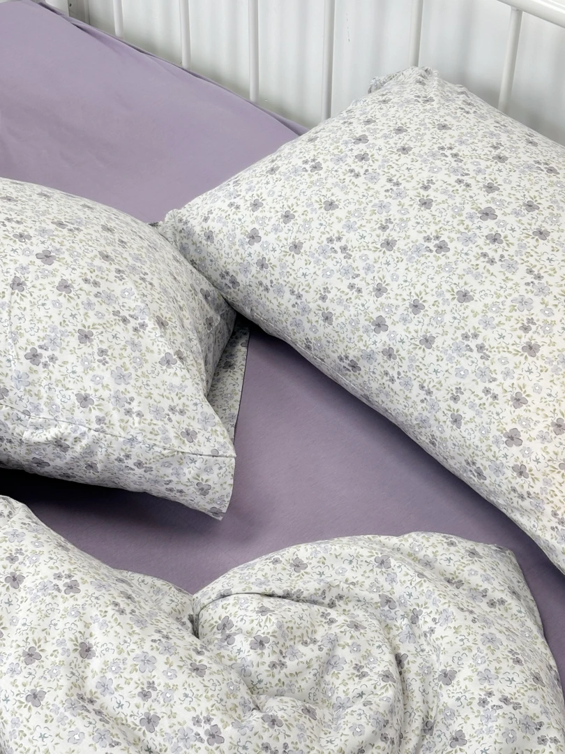 【蓝底迷你小花-三四件套】全棉针织天竺棉全棉母婴A类加厚保暖柔软