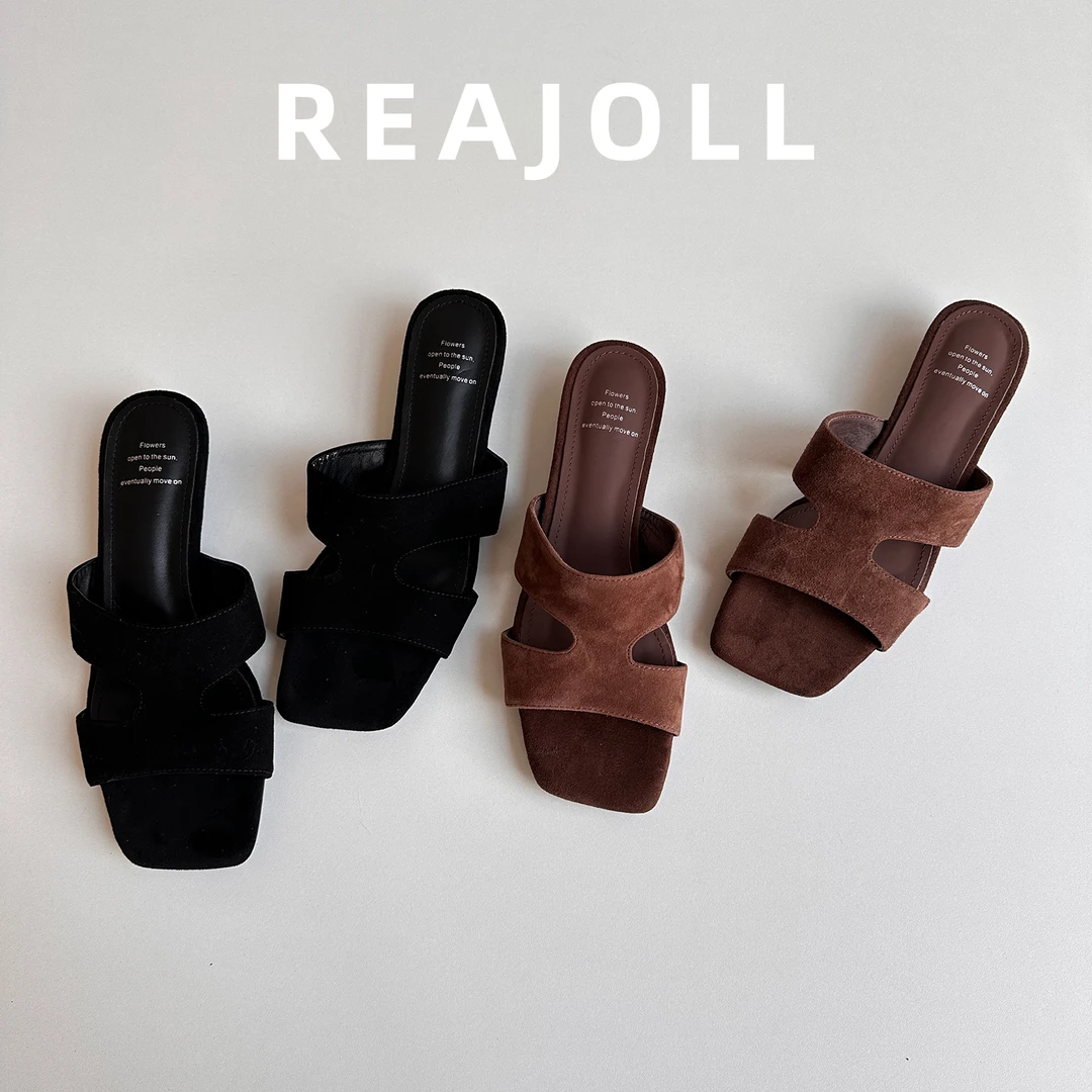 拖鞋女夏外穿2025新款 配裙子法式高级感H拖时尚不累脚半拖凉拖女