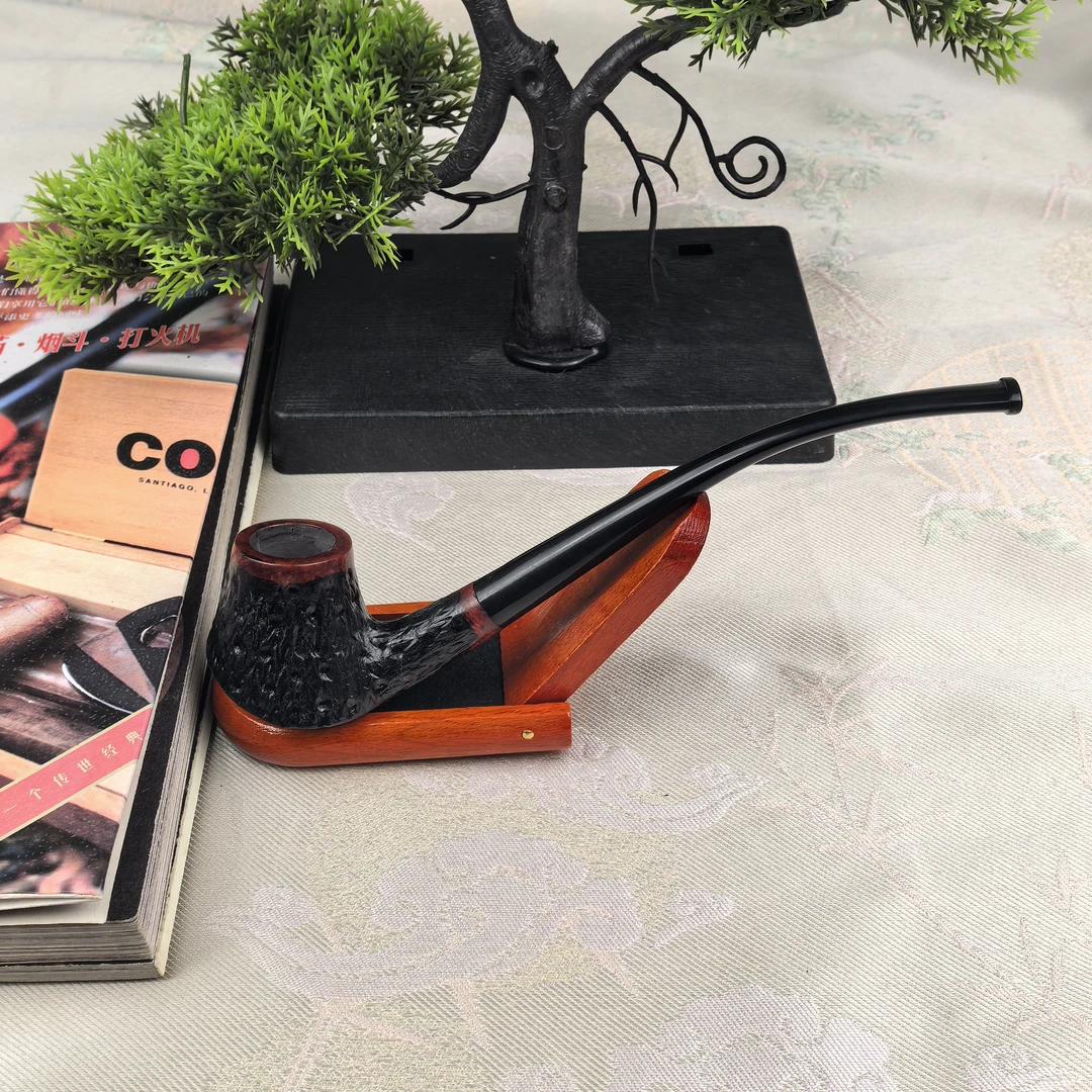 意大利进口石楠木 火山阅读长杆弯斗 双拼配色 3mm孔道