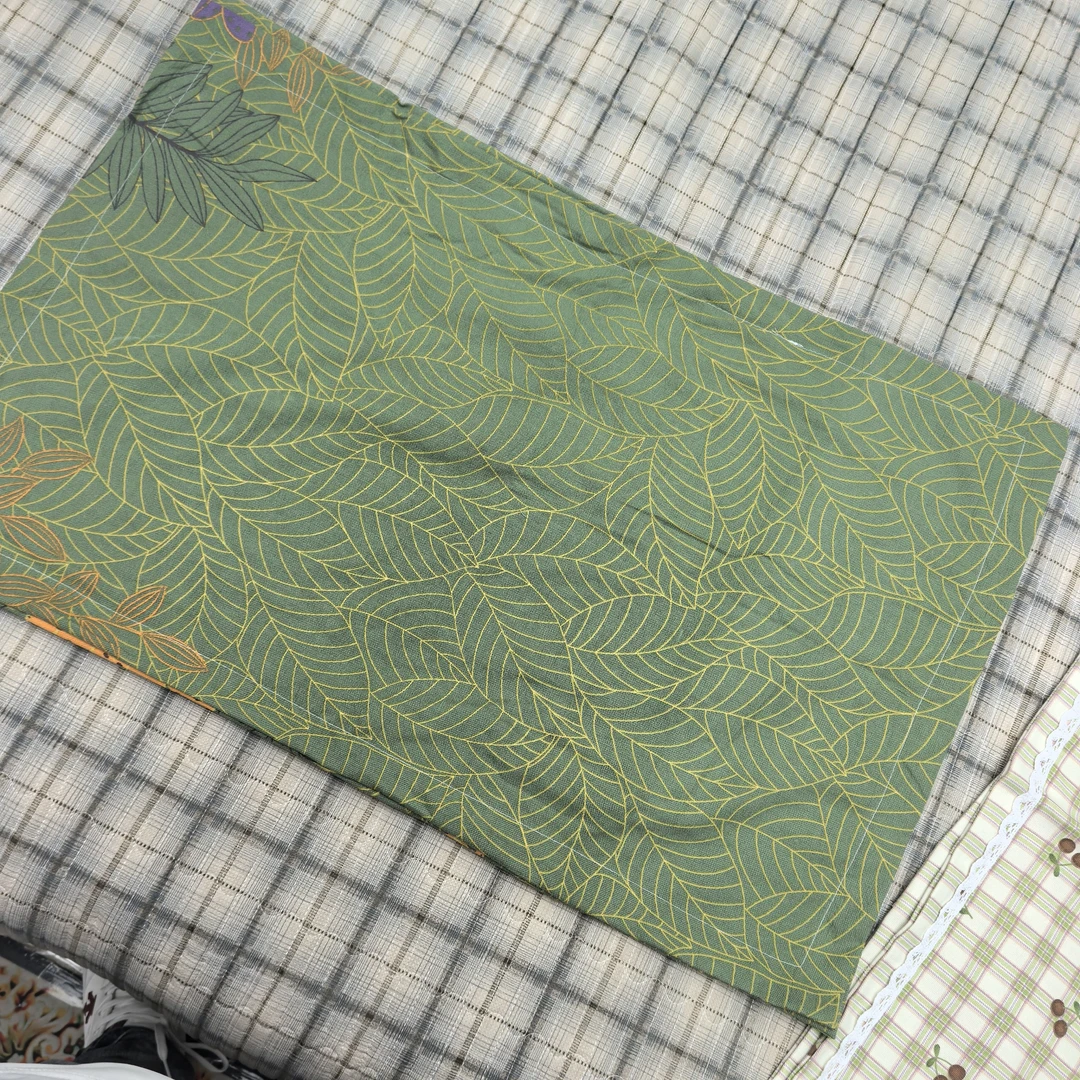 四季枕套《绿树叶》48✕74一对装