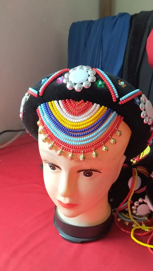 傈僳族新款女头饰帽子网红爆款装饰品女款头巾配饰女士传统民族风