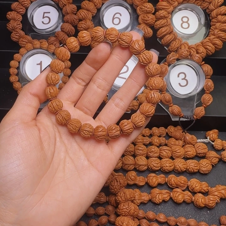 桃核手串金豆手串
