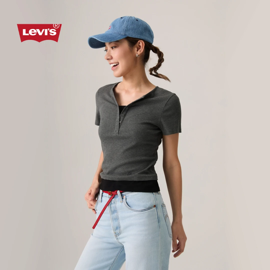 【商场同款】Levi's李维斯25年夏季新款女士针织休闲短袖T恤003SO