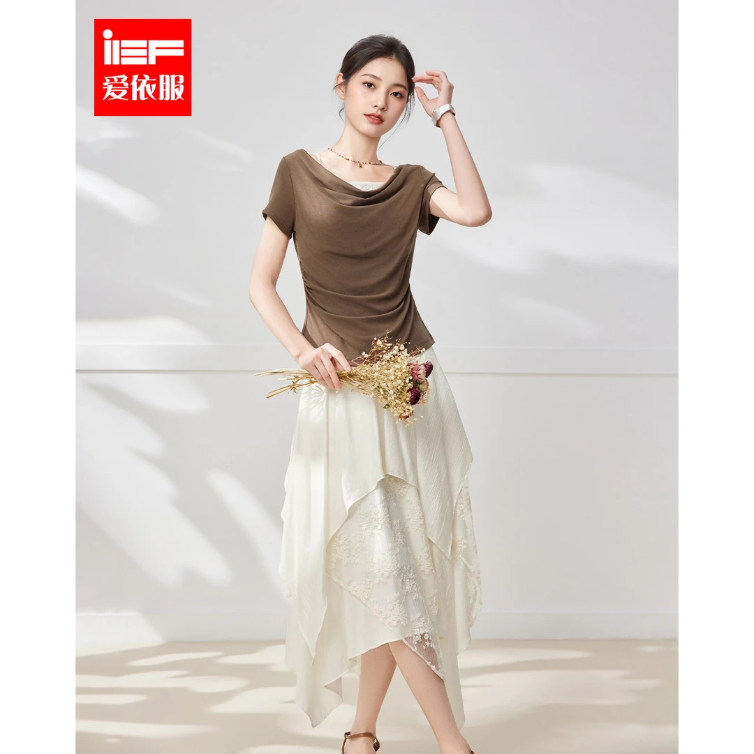 IEF/爱依服时尚套装2025夏季新款法式浪漫淑女度假风显瘦上下套裙