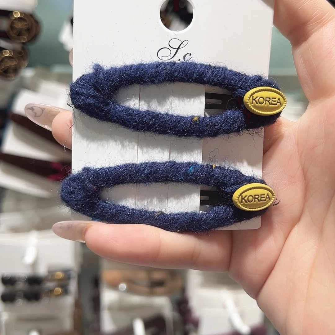 仿珍珠非金属蓝色掰掰夹