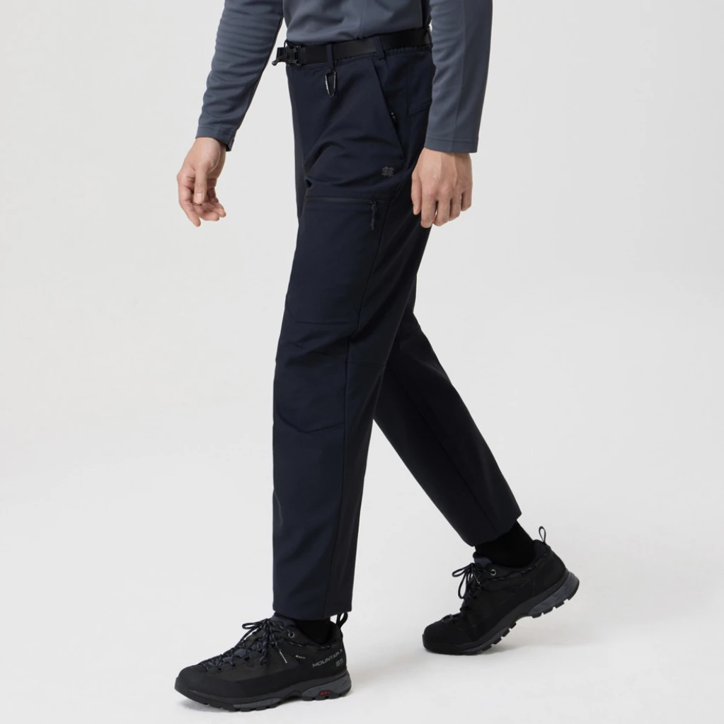 KOLON SPORT/可隆春秋冬黑色经典户外软壳裤直筒休闲百搭101