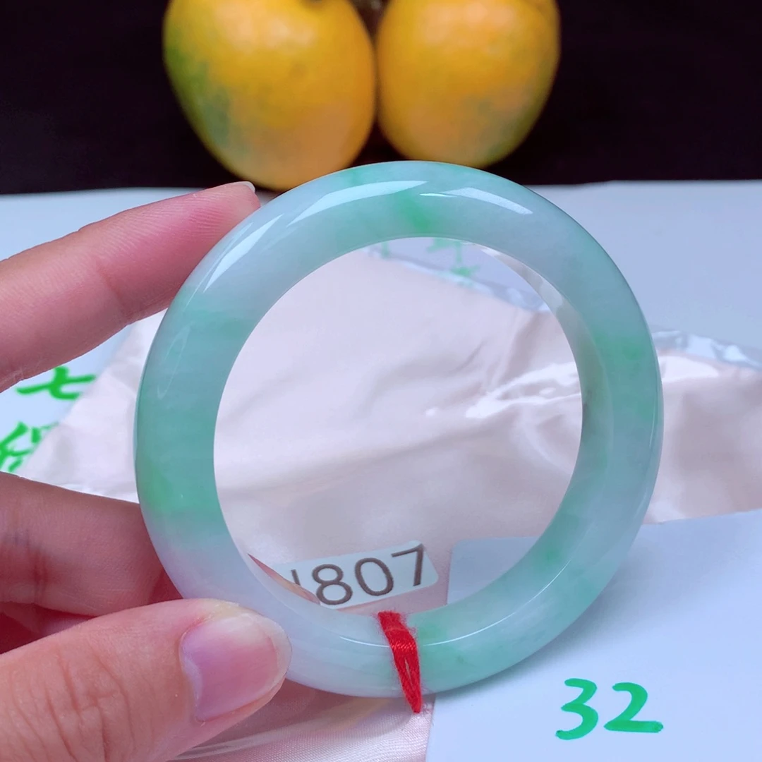 未镶嵌手镯翡翠缅甸天然A货翡翠手镯55.7