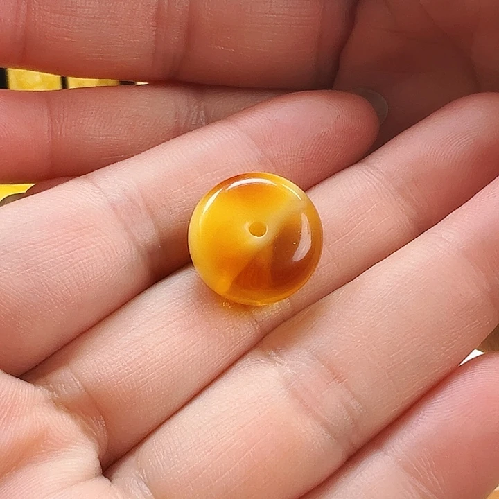 裸石琥珀未镶嵌陌***路蜜蜡小平安扣