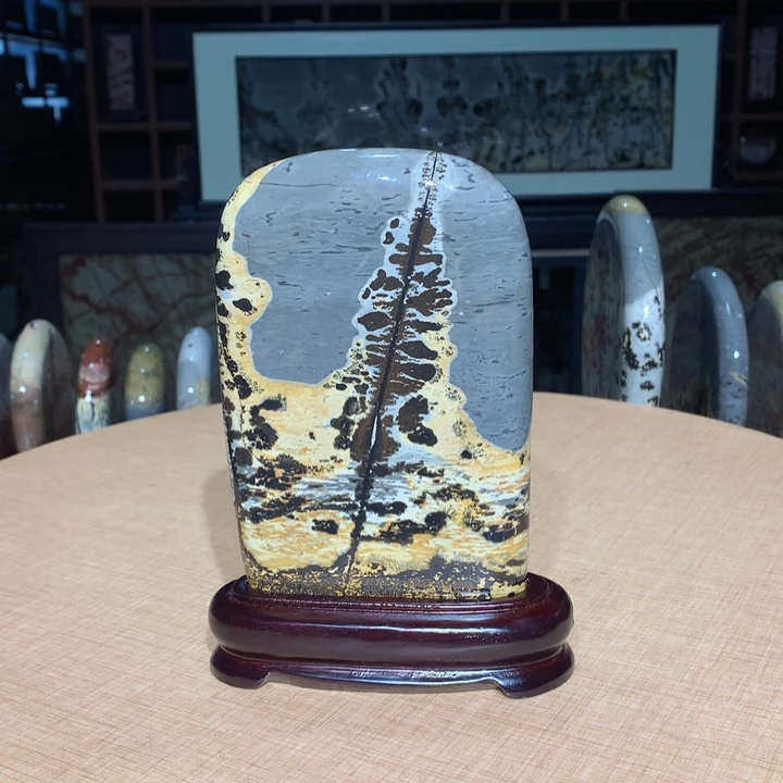 ，广西国画石摆件，收藏观赏