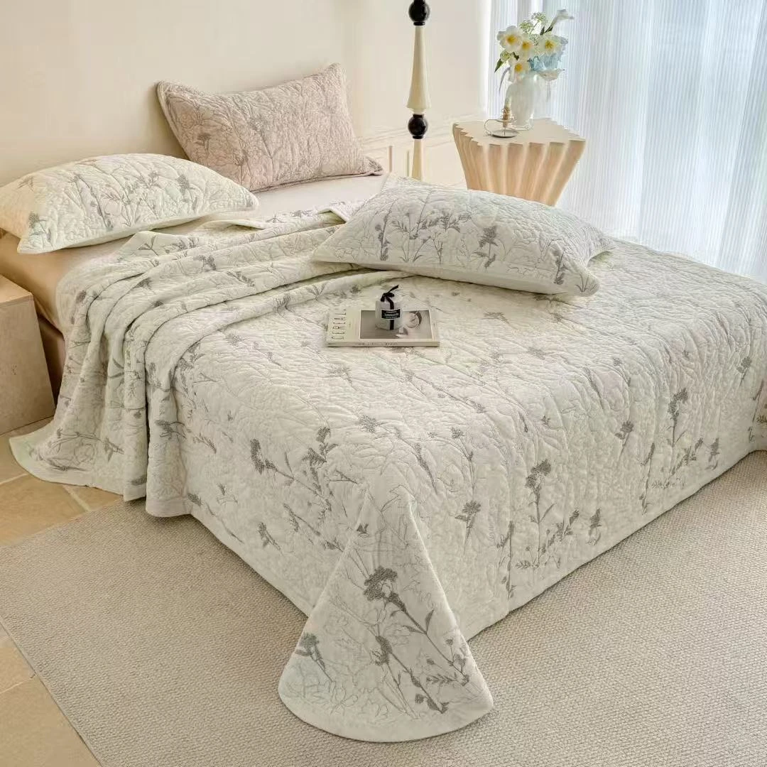 【木白】超细腻！柔软韩国绒可水洗的亲肤柔软四季用铺床盖三件套