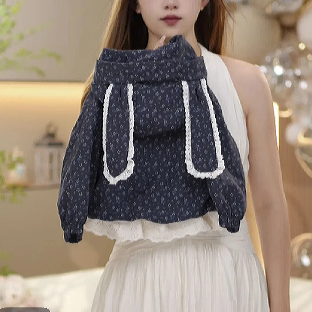 女童秋季外套韩系儿童穿搭女宝洋气百搭碎花连帽超可爱冲锋衣上衣