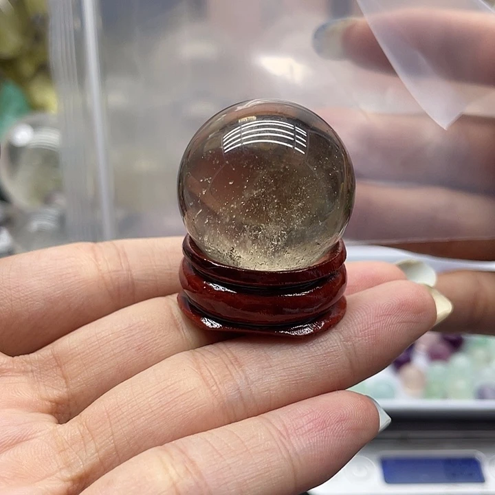 水晶珠宝半成品未镶嵌8茶水晶球2.9m