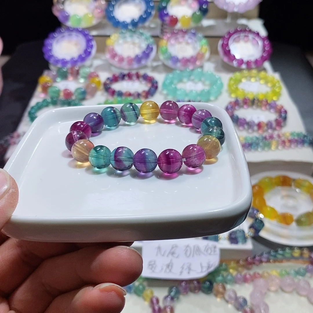 手链未镶嵌水晶西瓜彩虹单圈10mm