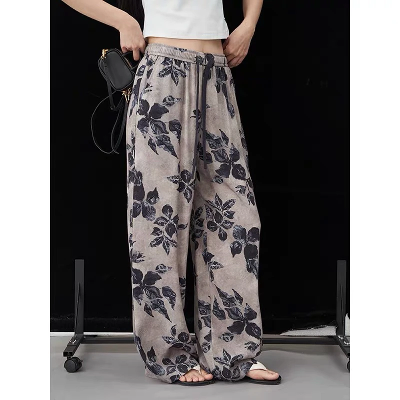 夏季新款直筒阔腿花裤318（捡漏款）
