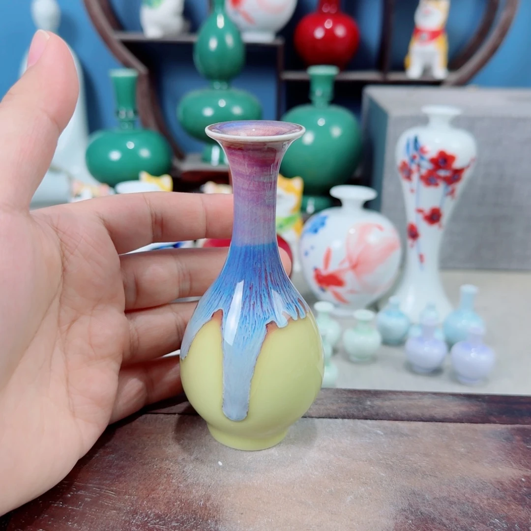 陶瓷手工小花器摆件
