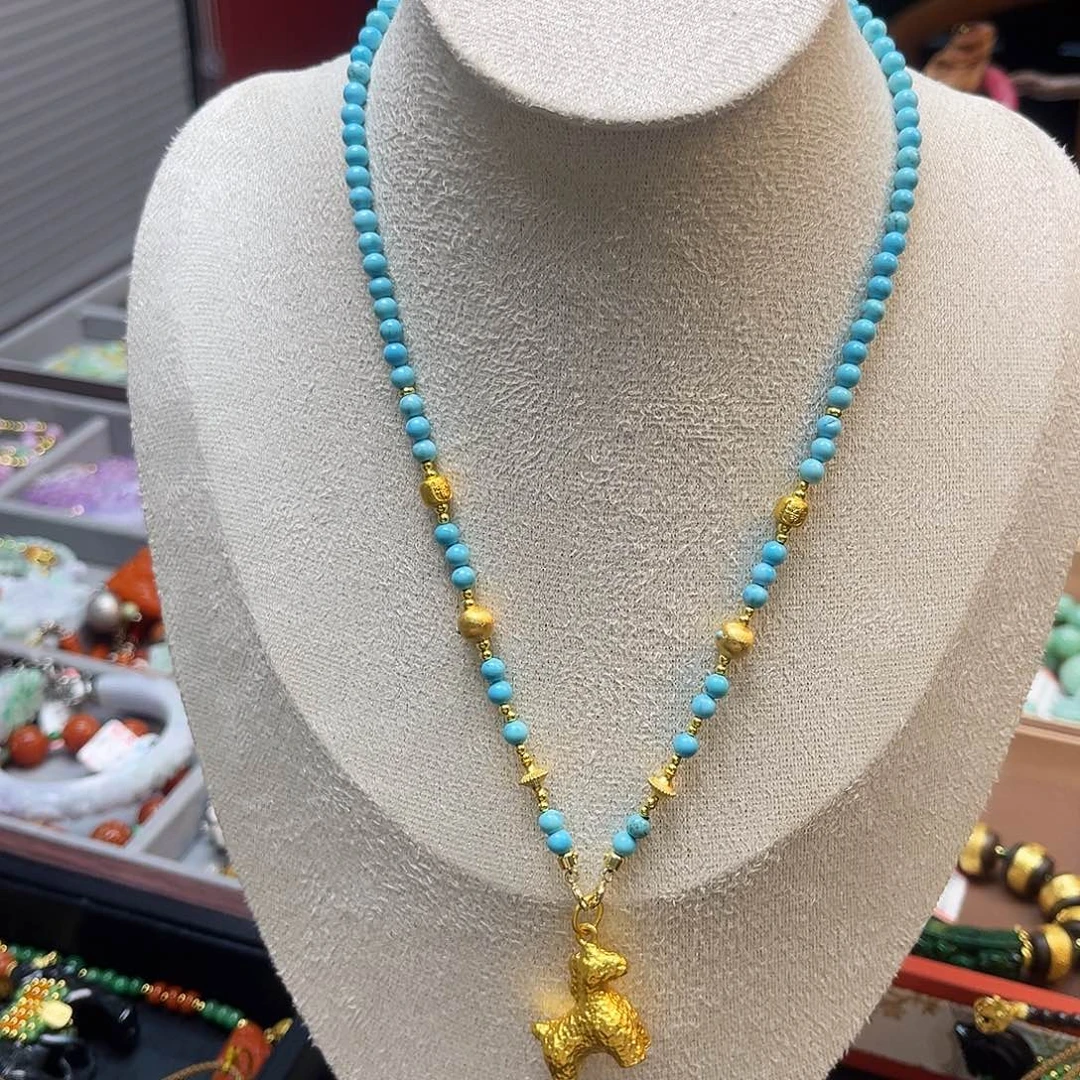 翡翠未镶嵌项链炸