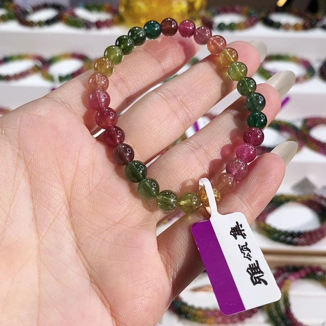 未镶嵌手串碧玺G2637素圈颜色微差