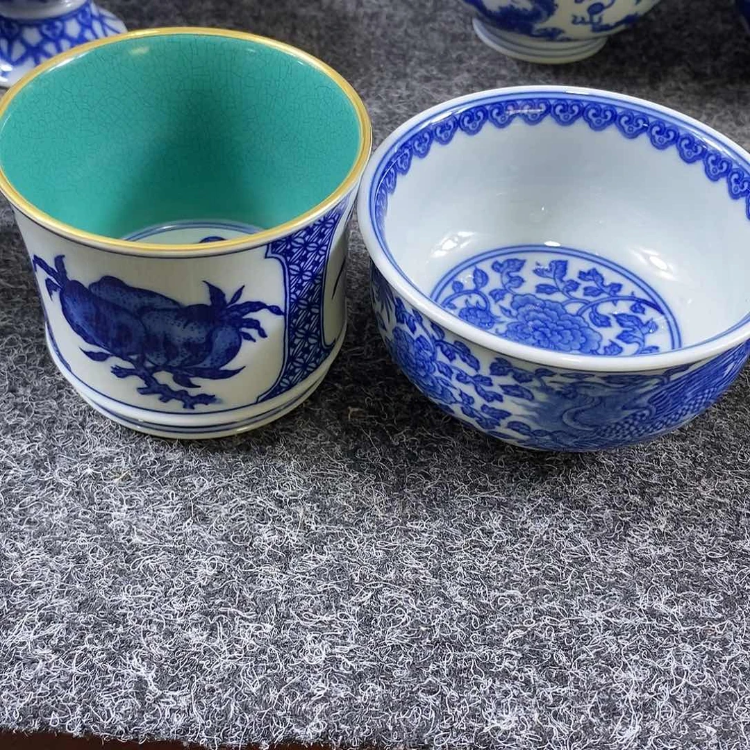 手工手绘陶瓷摆件工艺品帅*