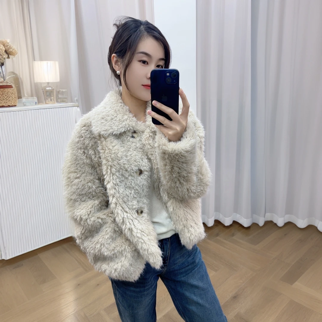 简一遇2024款秋冬毛毛外套