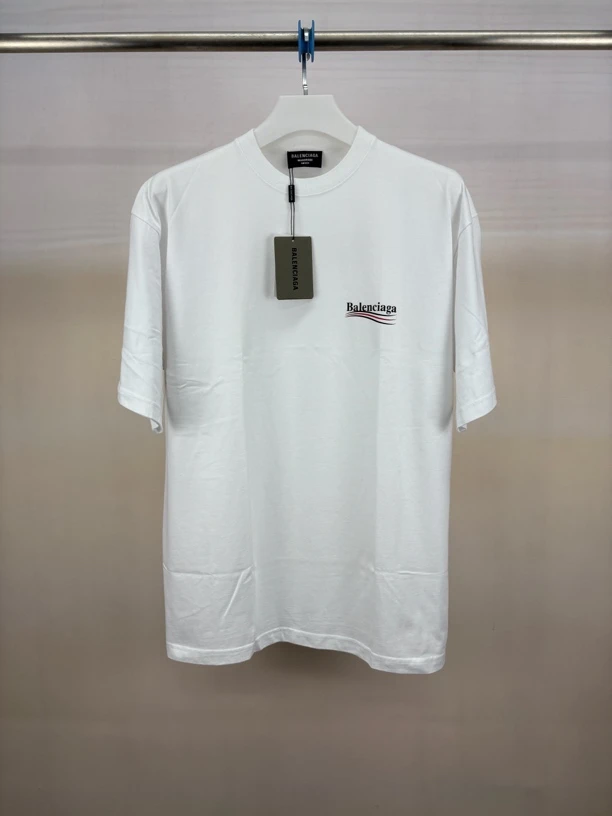 未使用 Balenciaga/巴黎世家 白色可乐logo圆领短袖/M码/M9306