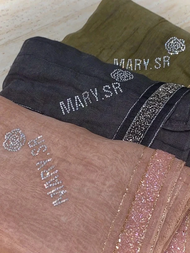 Mary.sr 唯美亮片细闪麻麻方巾